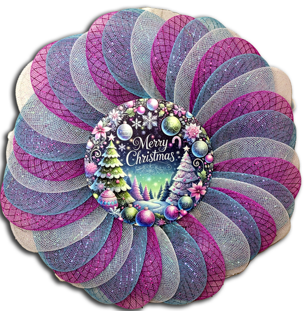 Merry Christmas 18 " Spiral Wreath