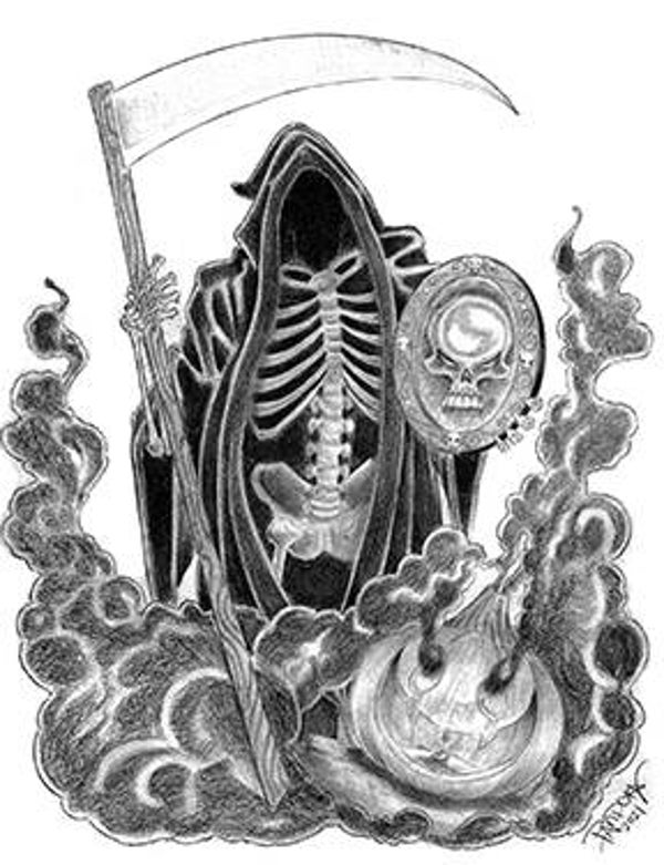 Grim Reaper's Magic Mirror on Canvas