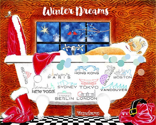 Santa Relaxes on Canvas