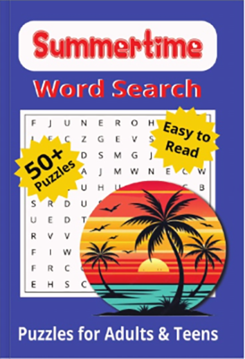 Summertime Word Search Book - 110 pages