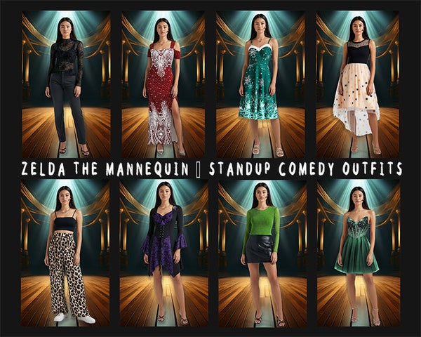 ZELDA THE MANNEQUIN - STANDUP COMEDY OUTFITS