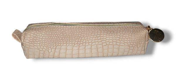 Etui - Licht oud roze - Slangen print -Maat 23 x 5 x 5 cm