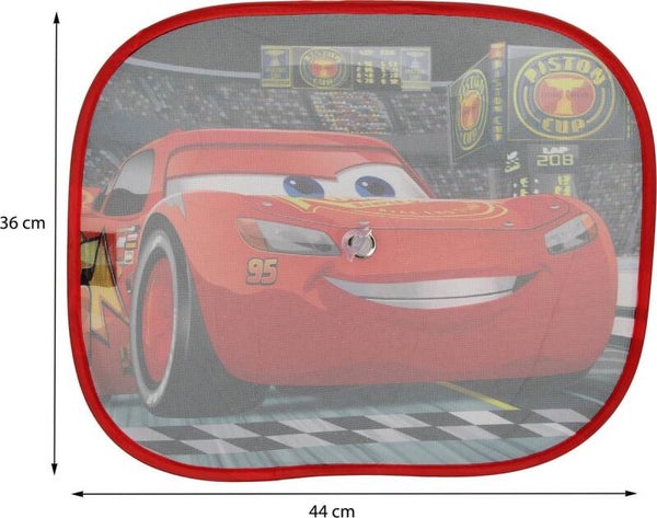 Disney - Cars - Opvouwbare Auto Zonnescherm Set met Zuignappen - 2 stuks - 44x36cm