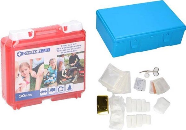 Comfort Aid verbanddoosje 15 x 15 x 5 cm - inclusief inhoud - 30 Delig