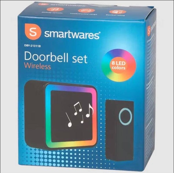 Smartwares draadloze deurbel set WIT DBY-21311W