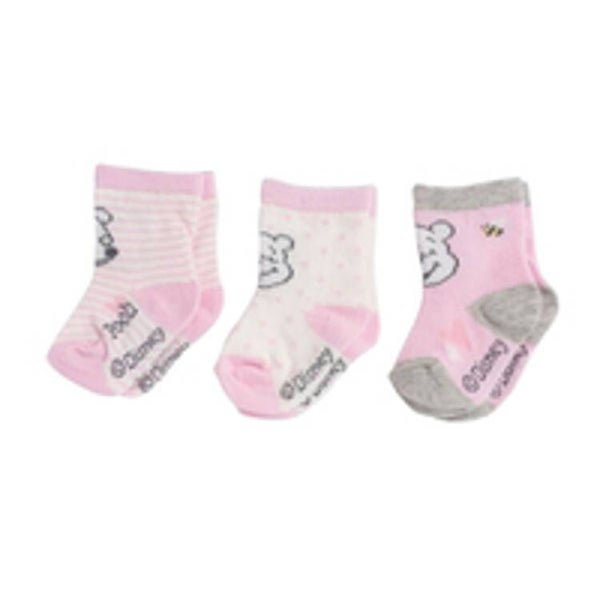 Disney Winnie de Poeh Babysokken Roze - Maat 86/92 - 3 Paar