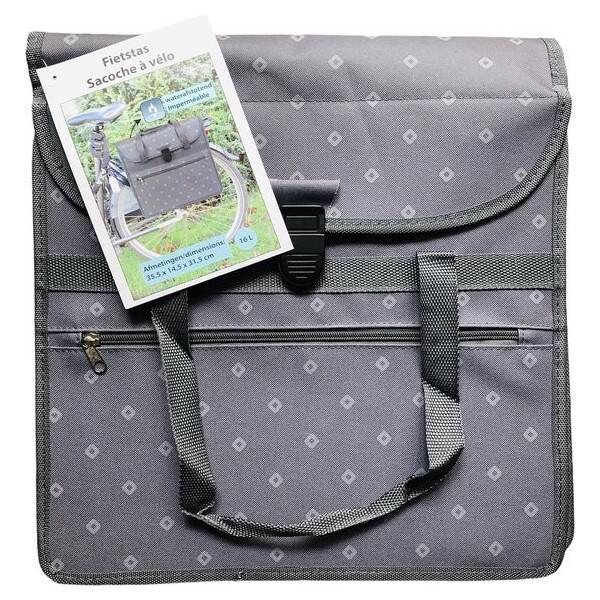 Fietstas Enkel 16L - Waterafstotend - Grijs - 35,5 X 14,5 X 31,5 cm