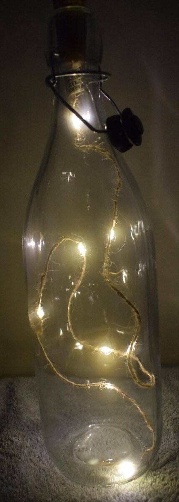 Decoratieve flesverlichting warm wit tafelverlichting sfeerverlichting kurk met 8 ledlampjes