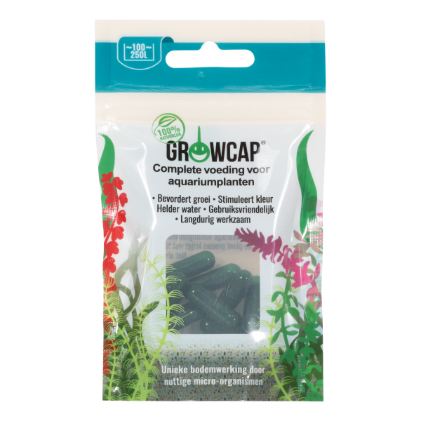 GrowCap - Complete voeding voor aquariumplanten - Capsules - 100 tot 250 Liter