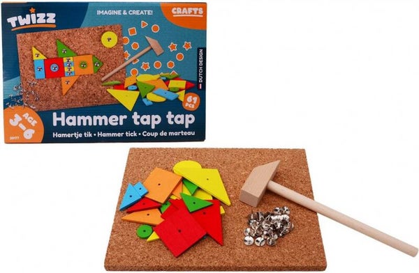 Twizz Hamertje Tik 30 X 4 X 21 Junior Hout/kurk 61-delig