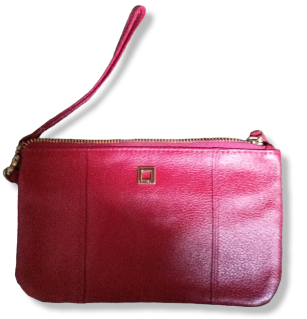 Clutch met portemonnee - Rood of Zwart  - Afgewerkt met goud