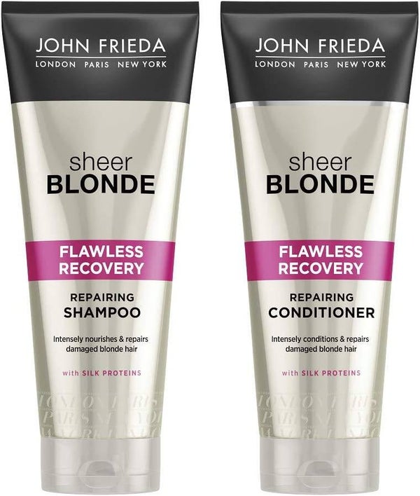 John Frieda - Sheer Blonde - Flawless Recovery Repairing Shampoo - 2 STUKS VOORDEELVERPAKKING