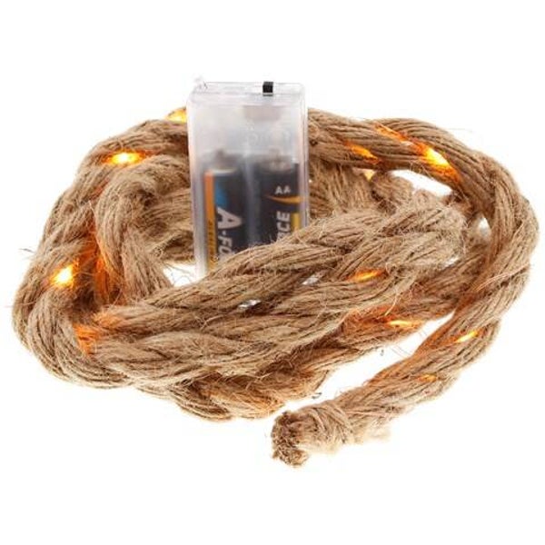 Homestyle - Jute touw met 25 LED verlichting 2m