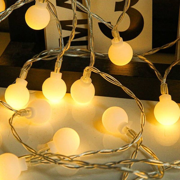 Led lampjes slinger - 10 led bolletjes  -  Wit - Decorative lighting