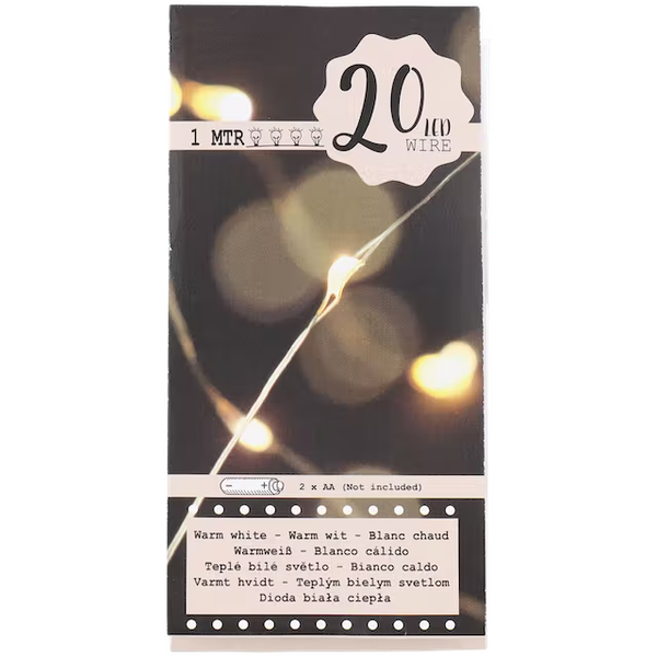 Lichtketting van 20 LED-lampen - 1 meter