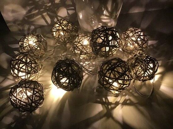 Lichtslinger - Kerstverlichting - Glitterlichtslinger - 10 LED - Partyverlichting - Romantische verlichting - Sfeerverlichting - 2M