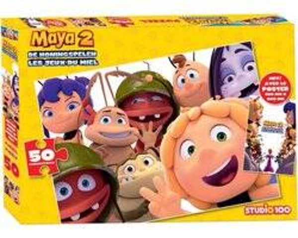 Maya de Bij puzzel met poster - 50 stukjes