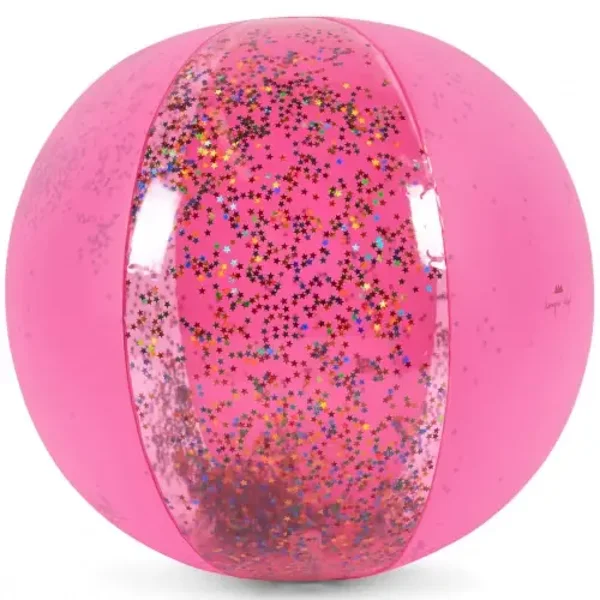 Splash Fun Strandbal roze met glitter 50 CM