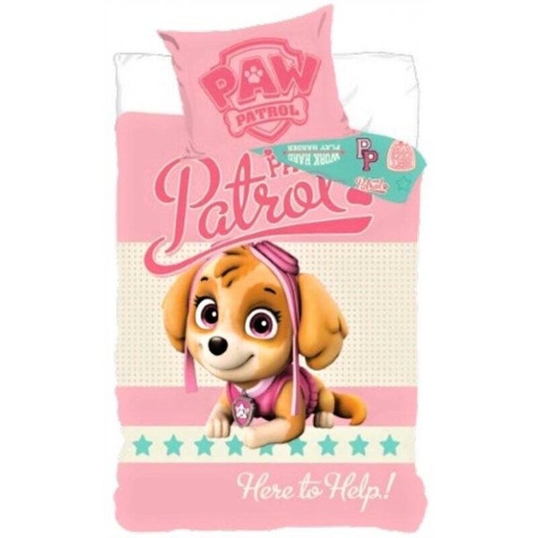 Nickelodeon -  Paw Patrol - Dekedovertrek - Hier om te helpen! - 100% katoen - 40 x 55 cm + 90 x 140 cm