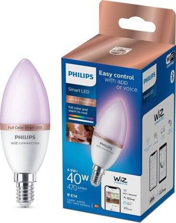 Philips Smart LED E14 5W 470lm 2200K-6500K Kaars Frosted