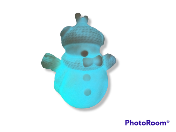 Sneeuwpop die van kleur veranderd LED