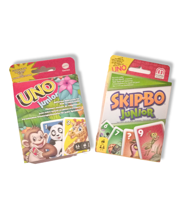 Spellen bundel - Kaartspellen - Mattel - 2 stuks - UNO Junior & SKIP-BO Junior