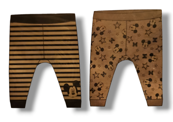 Disney Baby - Mickey Mouse - Baby broek - Maat 62/68 - 2 stuks