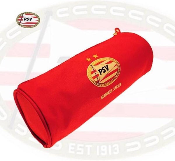 PSV etui - Schooletui - Rood - 9 x 23 cm - Rond