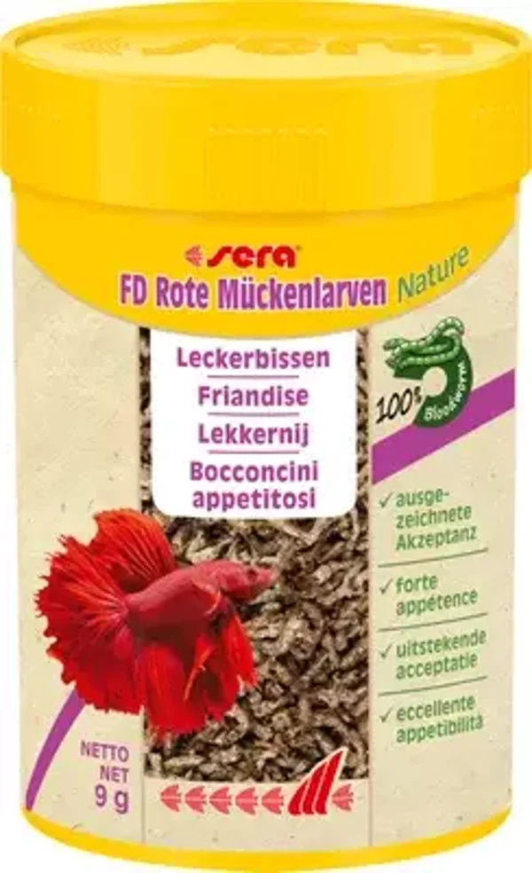 Sera visvoer FD rode muggenlarven Nature 100 ml