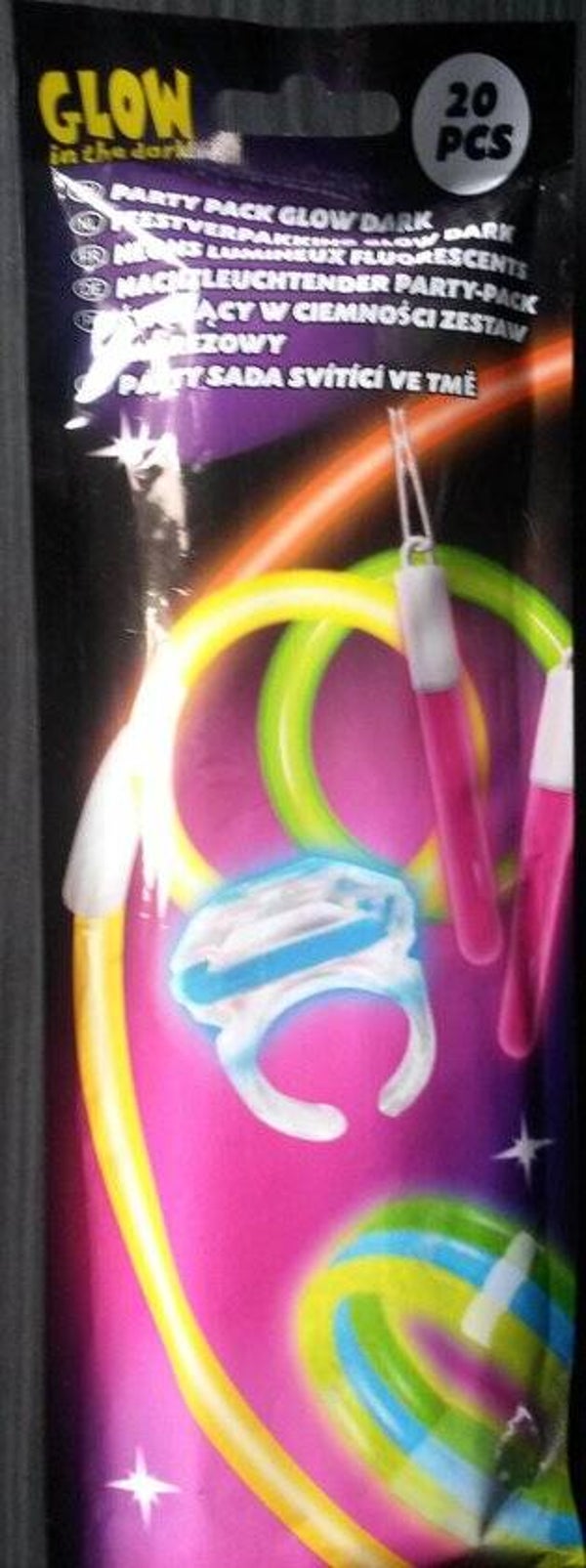 Glow in the dark party pack - feestverpakking 8 stuks lichtgevend armband