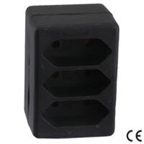 Exin Verdeelstekker - 3 x Euro - Zwart - 1 pcs