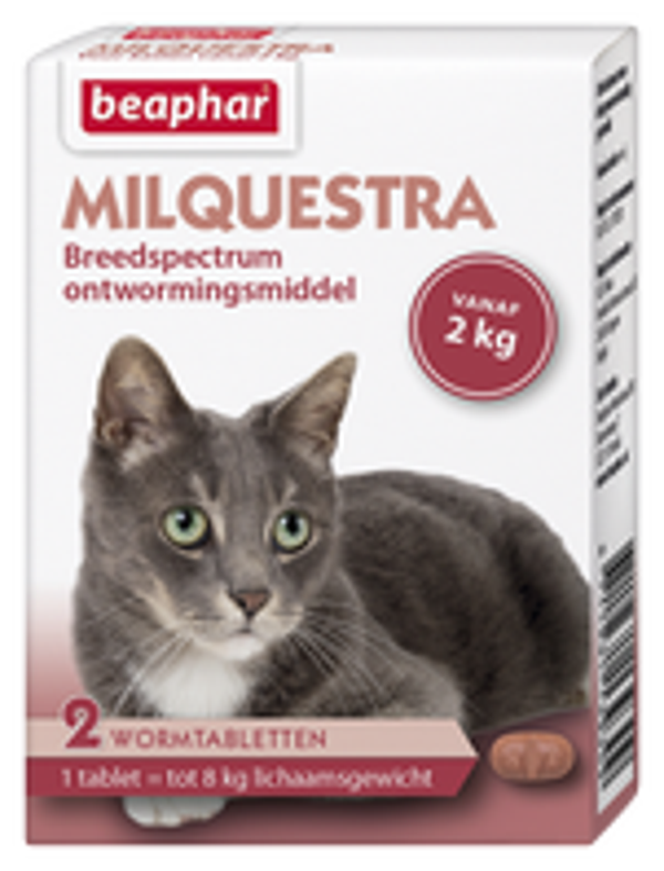 Beaphar Milquestra - Kat 2 Tot 12 kg - 2 tabletten