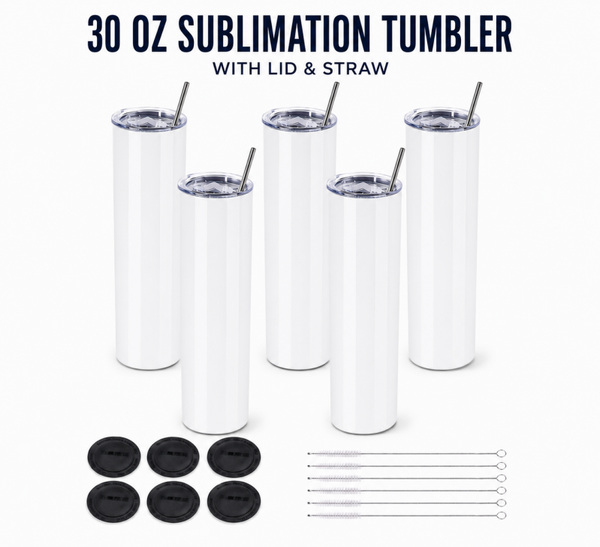 Custom Logo 30oz Sublimation Tumbler with Handle & Flip Straw Lid (CLT030)