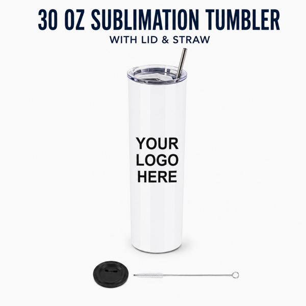 Custom Logo 30oz Sublimation Tumbler with Handle & Flip Straw Lid (CLT030)