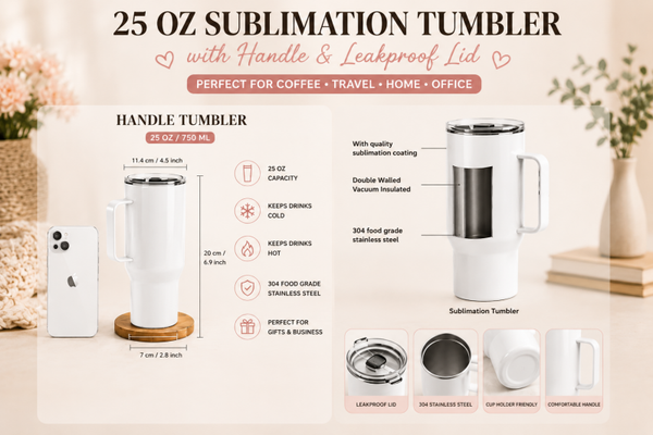 Custom Logo Tumbler – 25oz Upload Your Design (CLT001)