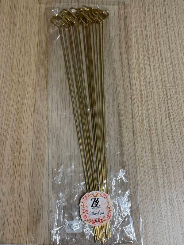 ✨ Gold Metal Flower Stems for Eternal Flowers