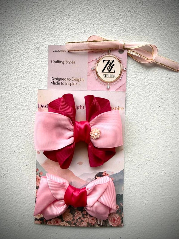 Rose Petal Charm Bow Set