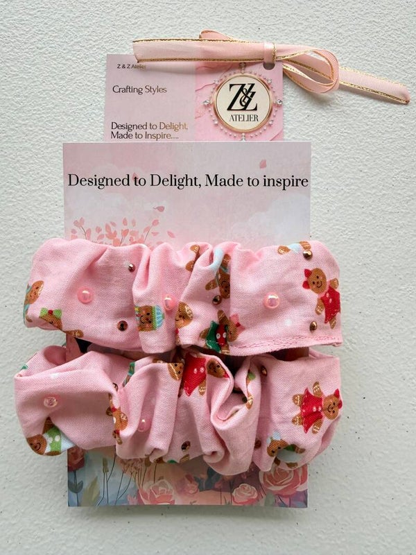 Gingerbread Glam Scrunchie Set