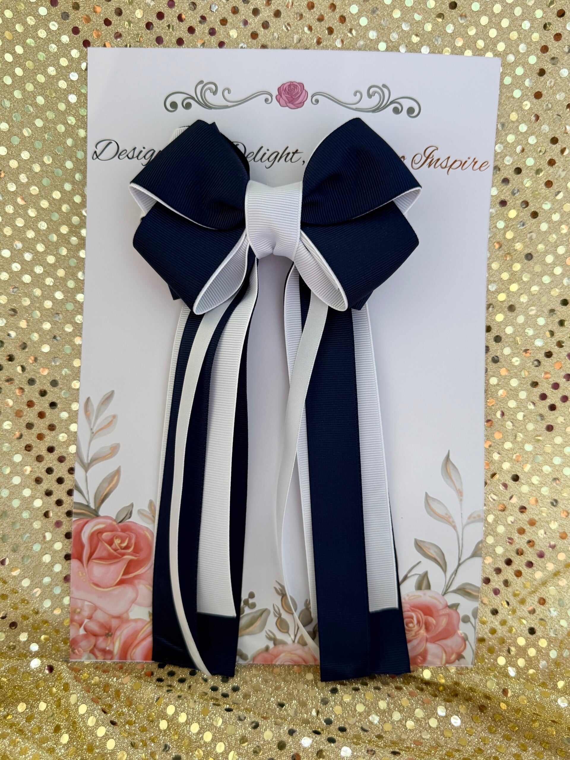 Midnight Elegance Hair Bow