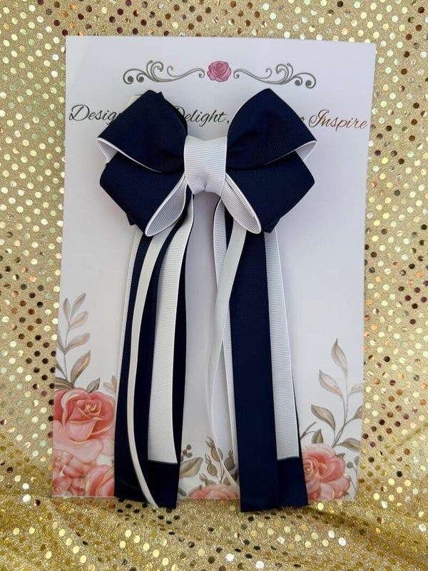 Midnight Elegance Hair Bow