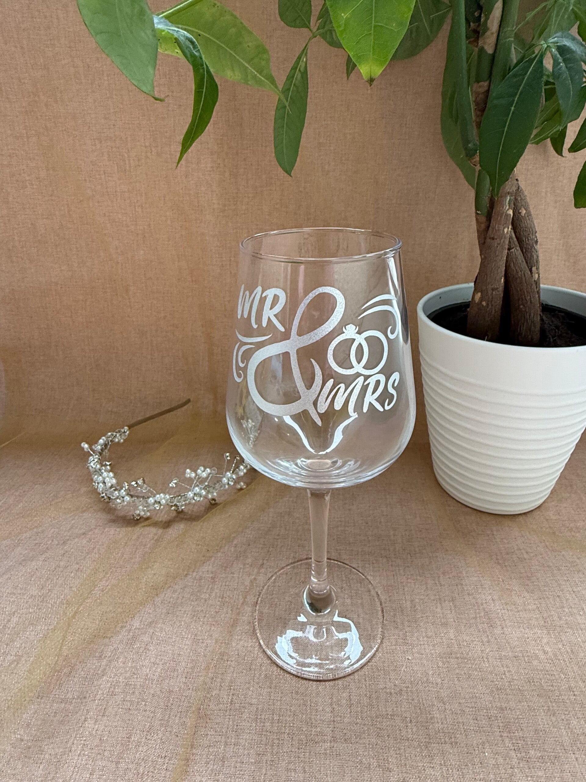💍 Personalized Forever & Always Wedding Glass