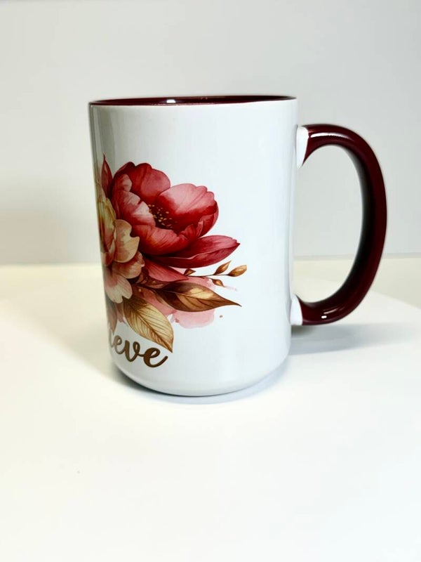 Believe Floral Inspiration Mug