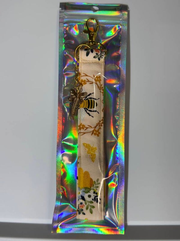 🐝 Honeybee Garden Ribbon Keychain