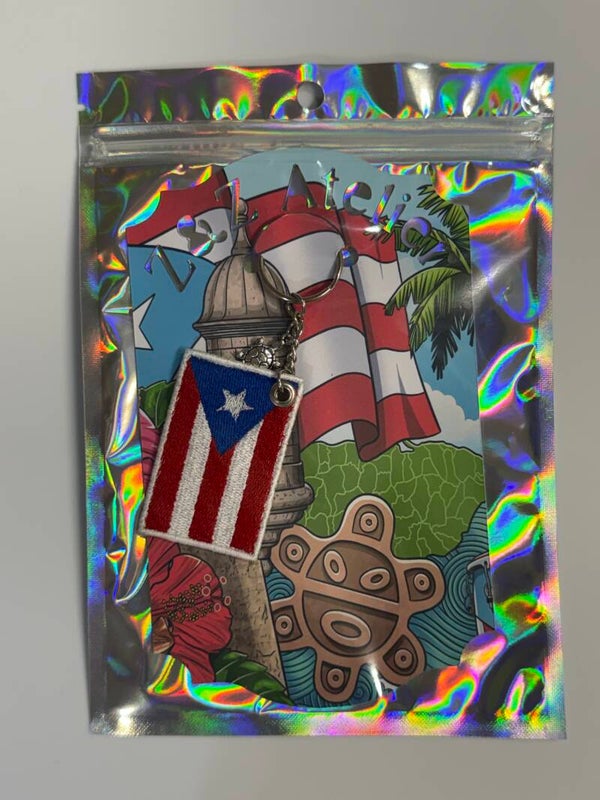 🇵🇷 Puerto Rico Embroidered Keychain