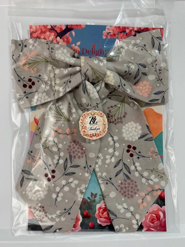 🌸 Pearl Garden Hair Bow