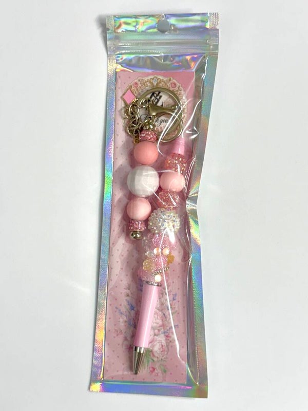 🌸 Blush Garden Charm Pen With Keychain