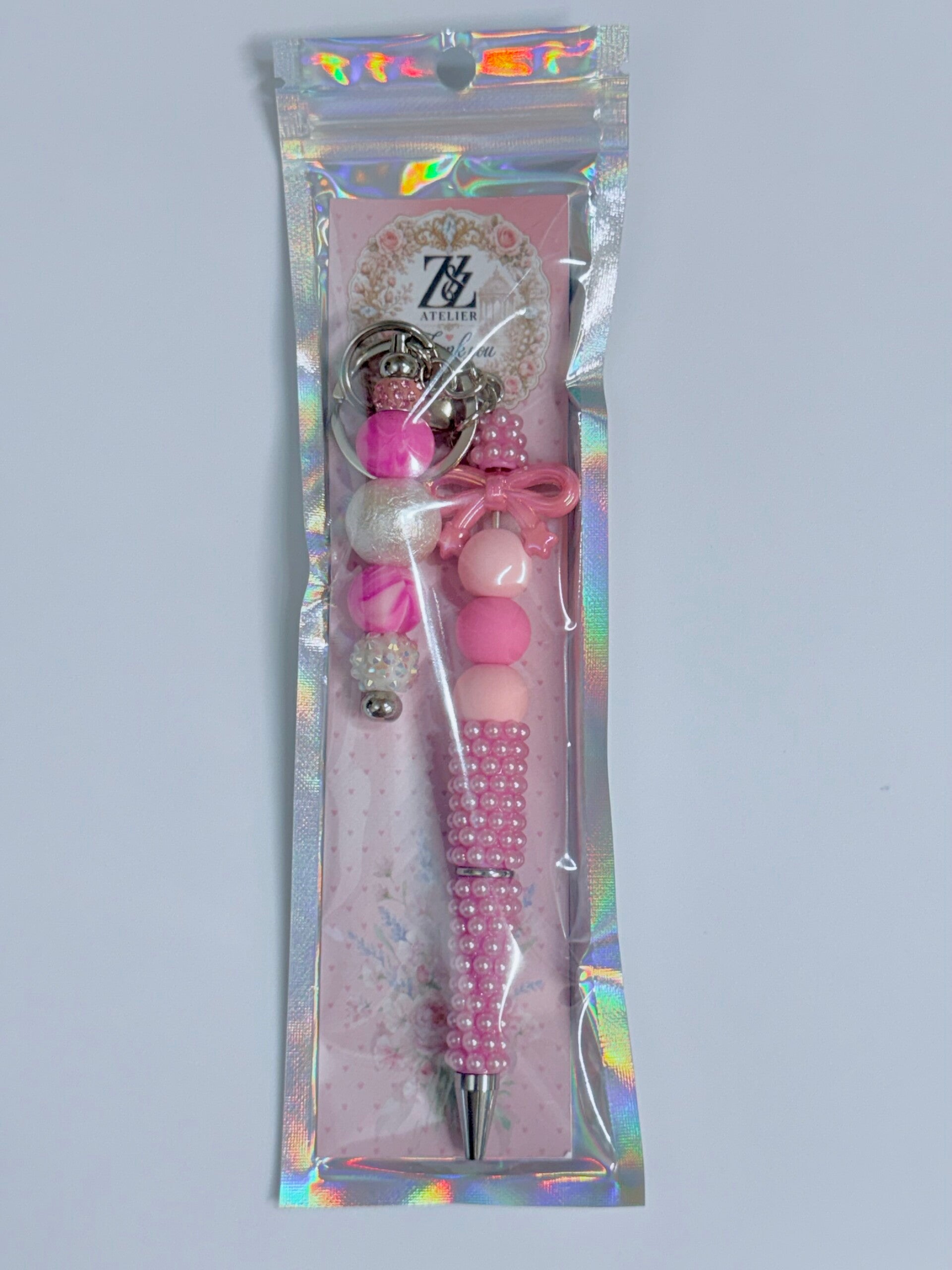 🎀 Blush Darling Pen with Keychain