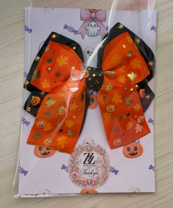 🎃 Autumn Pumpkin Patch Bow