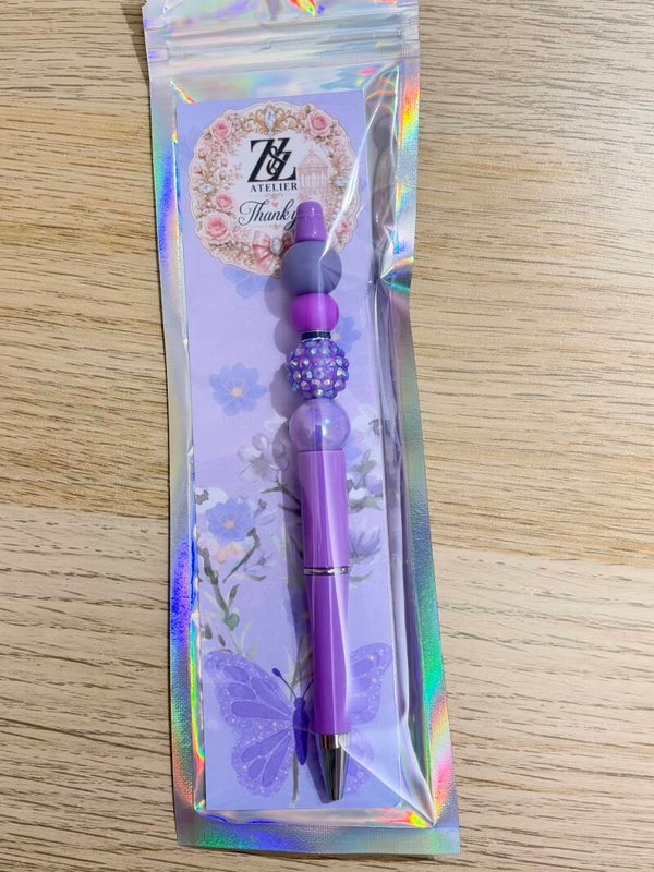 💜 Purple & Lavender Beadable Pen | Z&Z Atelier