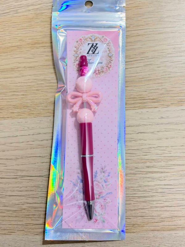 💗 Pink Bow Beadable Pen – Z&Z Atelier